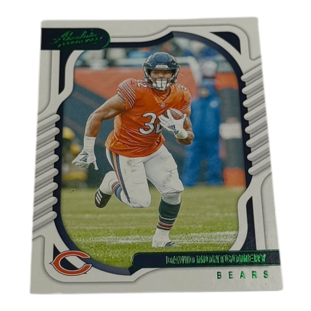 2022 Panini‎ Absolute Football David Montgomery Chicago Bears Green Foil Card 16